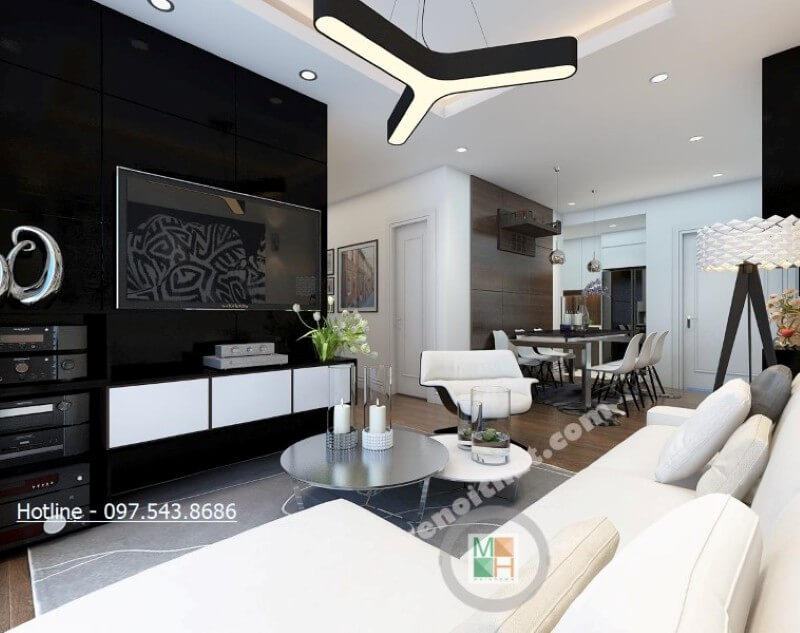 Mẫu thiết kế nội thất chung cư Rainbown trẻ trung và vô cùng tiện nghi Thiết kế chung cư