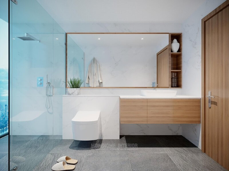 Thiết kế nội thất phòng tắm chung cư cao cấp