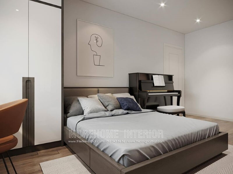 Thiết kế phòng ngủ hiện đại đẹp cho không gian nhỏ