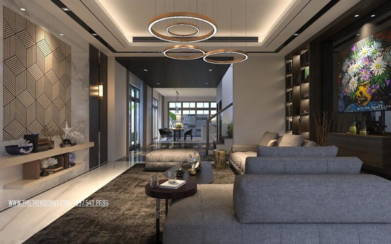 Thiết kế tầng 1 đẹp, sang trọng cho nhà phố, biệt thự với ý tưởng thiết kế phòng khách liền phòng ăn theo phong cách hiện đại. Thiết kế nội thất