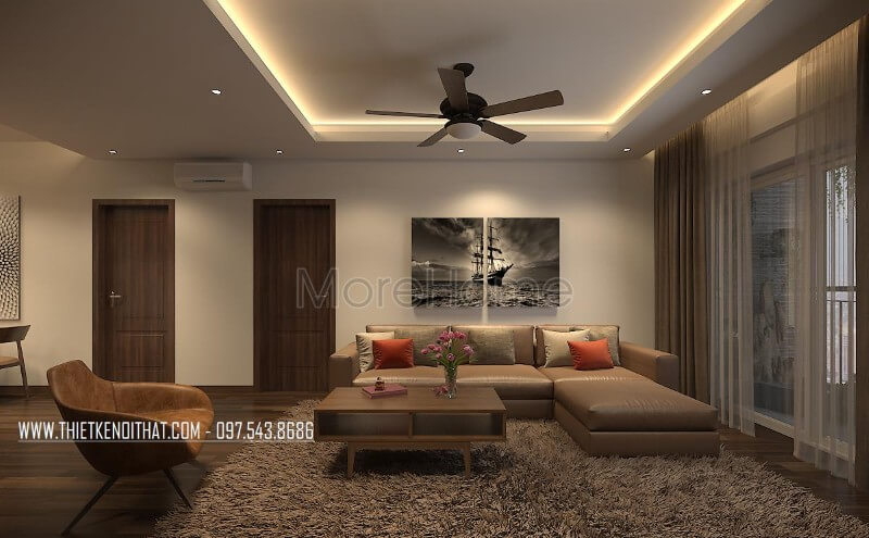 Nội thất phòng khách chung cư được thiết kế đẹp mà đơn giản Thiết kế nội thất phòng tắm chung cư